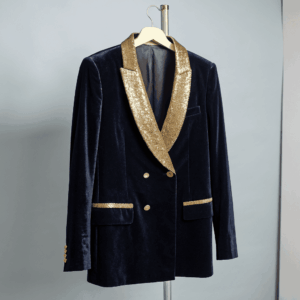 Custom Embroidered Velvet Blazer